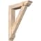 Ekena Millwork Traditional Traditional Smooth Bracket w/ Offset Brace, Douglas Fir, 5 1/2"W x 24"D x 32"H BKT0604X24X32TRA01SDF - alternate 1